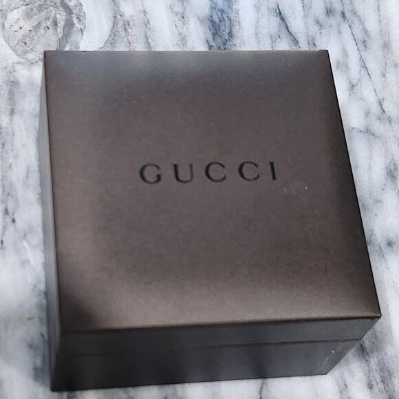 Gucci 925 Silver & Black Leather Cuff Bracelet in Box - Picture 13 of 13